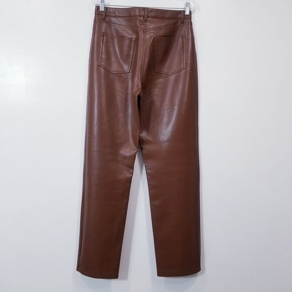 Aritzia Wilfred Soft Vegan Leather High Waisted Pants - Picture 4 of 13